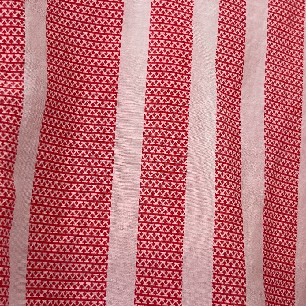 Chico's Women's Top Button Down Shirt Striped Size 1 3/4 Sleeve Silk Blend - Picture 3 of 8